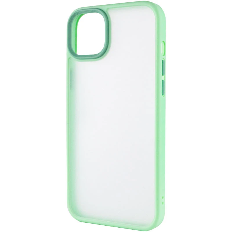 TPU+PC з металевими кнопками на Apple iPhone 14 (6.1") – М'ятний / Light Green. Фото 4 з 7