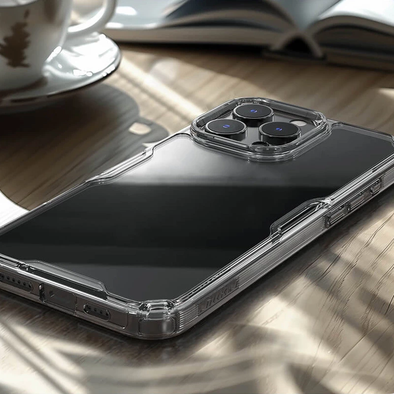 Силіконовий чохол Nillkin з посиленим захистом кутів на Apple iPhone 16 Pro Max – Безбарвний (прозорий). Фото 7 з 8