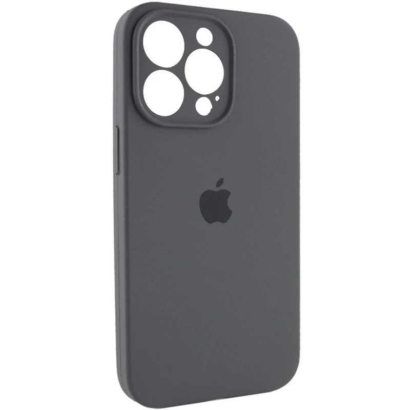 Чехол Silicone Case с защитой камеры для Apple iPhone 15 Pro Max (6.7") – Серый / Dark Gray. Фото 2 из 7