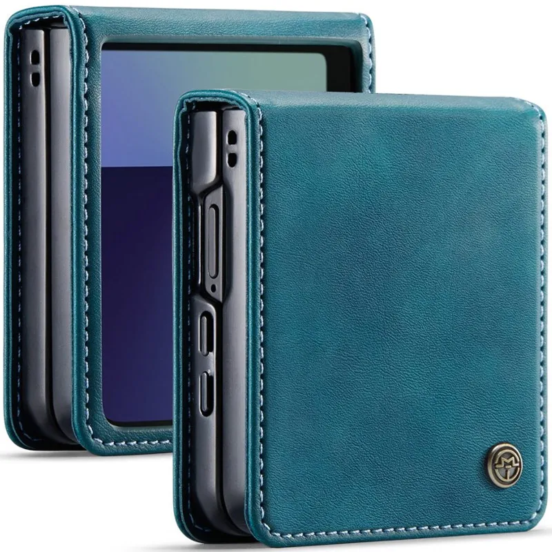 Шкіряний чохол-книжка CaseMe Velvet Matte для Samsung Galaxy Z Flip8 – Green. Фото 2 з 3