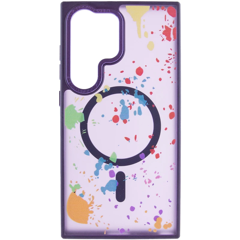 Чохол абстракція малювання з MagSafe на Samsung Galaxy S25 Ultra – Dark purple. Фото 4 з 7