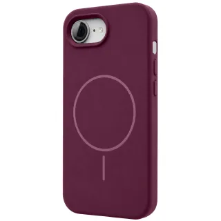 Чехол Silk Full Protective (AA) NO LOGO with Magnetic Fit для Apple iPhone 16e (6.1") — Бордовый / Plum