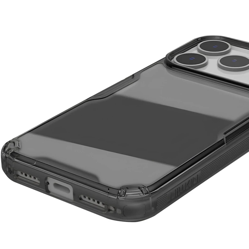 Силіконовий чохол Nillkin з посиленим захистом кутів на Apple iPhone 17 Pro Max (6.9") – Чорний (прозорий). Фото 5 з 5