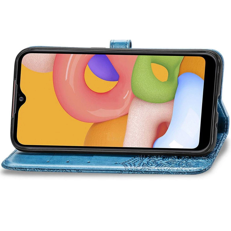 Шкіряний чохол-книжка Art Case з візитницею для Xiaomi Redmi 9A – Синій. Фото 3 з 5