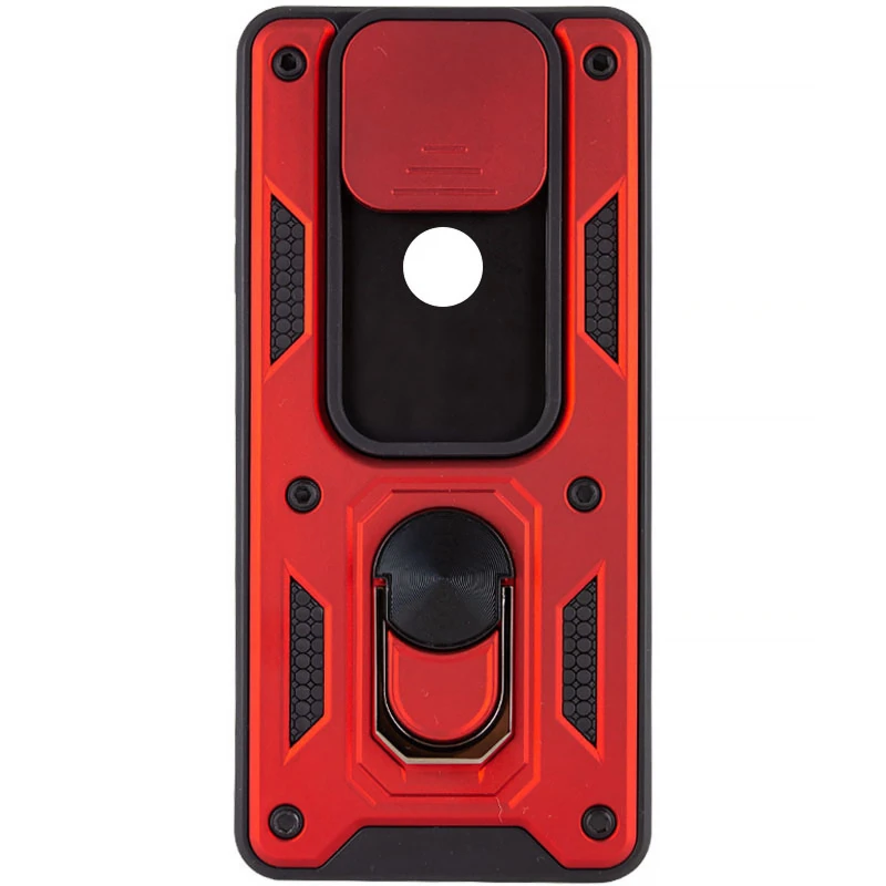 Ударопрочный чехол Ummi Camshield Serge Ring (in box) для Xiaomi Redmi Note 9 / Redmi 10X – Красный / Red. Фото 2 из 2