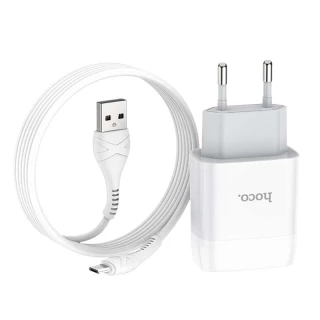 МЗП HOCO C73A (2USB/2.4A) + microUSB фото 1 з 7