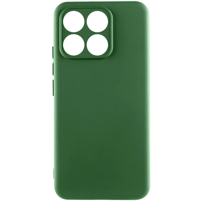 Цветной силиконовый чехол GETMAN с закрытой камерой на Motorola Moto G86 Power – Зеленый / Dark green. Фото 1 из 1