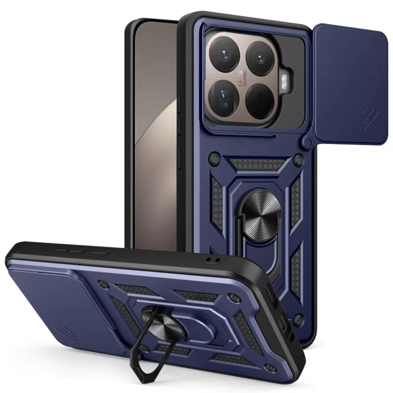 Удароміцний чохол Ummi Camshield Serge Ring (in box) для Xiaomi 15T Pro – Синій / Navy. Фото 1 з 3