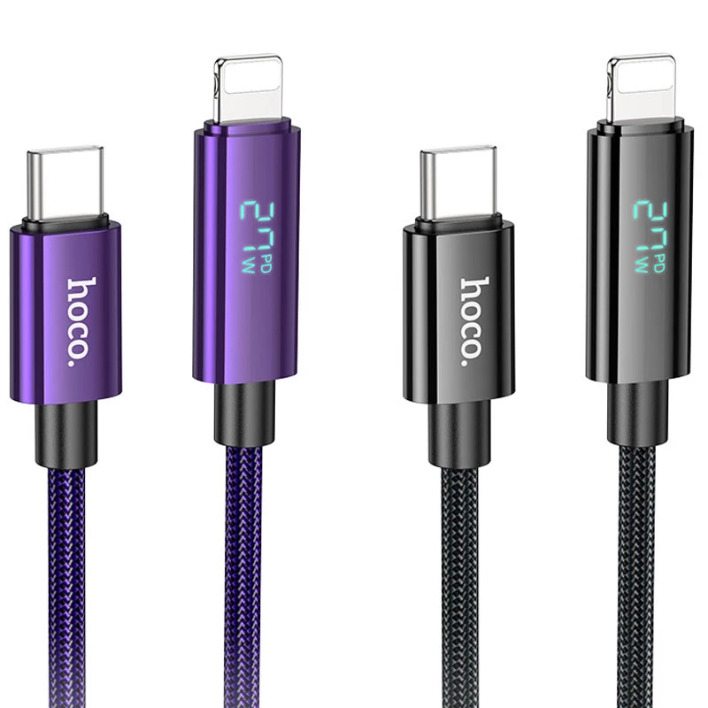 Дата кабель Hoco U125 Benefit 27W Type-C to Lightning (1.2m) фото 1 з 1