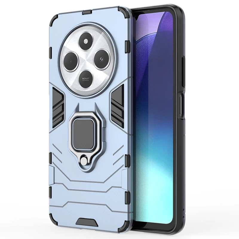 Противоударный чехол Transformer с кольцом для Xiaomi Redmi Note 13 Pro 5G – Серый / Metal slate. Фото 1 из 3