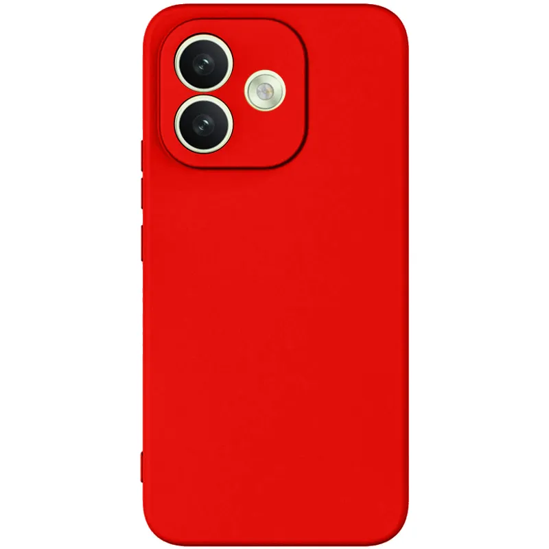 Цветной силиконовый чехол GETMAN с закрытой камерой на Xiaomi Redmi Note 17 – Красный / Dark Red. Фото 1 из 1