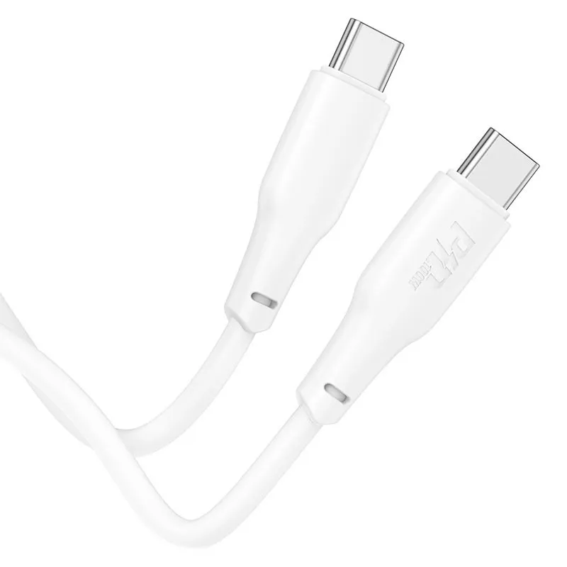Дата кабель Hoco X93 Force Type-C to Type-C 100W (2m) – White. Фото 3 из 6