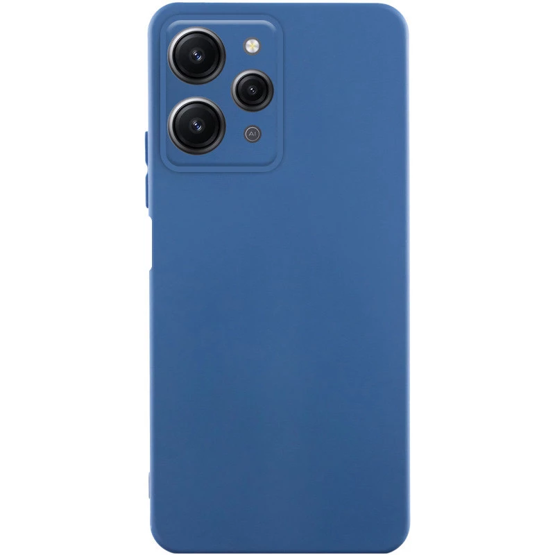 Кольоровий силіконовий чохол GETMAN із закритою камерою для Xiaomi Redmi 12 – Синій / Navy Blue. Фото 1 з 1