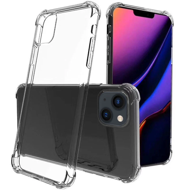 Силиконовый чехол с крытыми бортами для Apple iPhone 13 mini (5.4") – Бесцветный (прозрачный). Фото 2 из 2