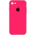 Чехол Silicone Case Square с защитой камеры для Apple iPhone 6/6s (4.7") – Розовый / Barbie pink. Фото 1 из 1