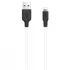 Дата кабель Hoco X21 Plus Silicone Lightning Cable (2m) – black_white. Фото 2 з 5