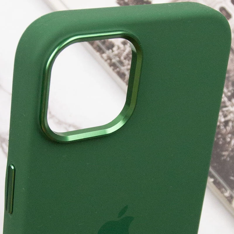 Чохол Silicone Case з металевими кнопками на Apple iPhone 12 Pro Max (6.7") – Зелений / Clover. Фото 9 з 9