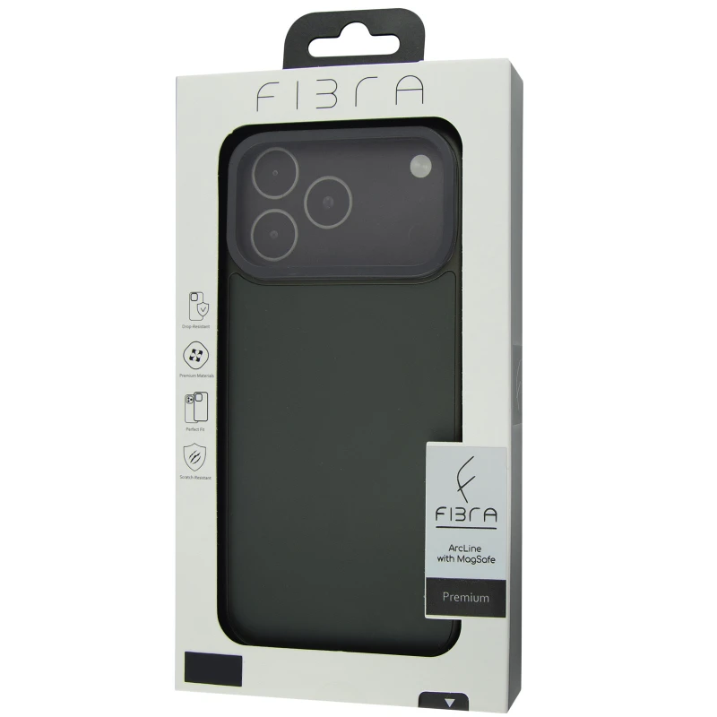 Пластикова накладка Fibra ArcLine Case with MagSafe для Apple iPhone 17 Pro Max (6.9") – Black. Фото 2 з 3