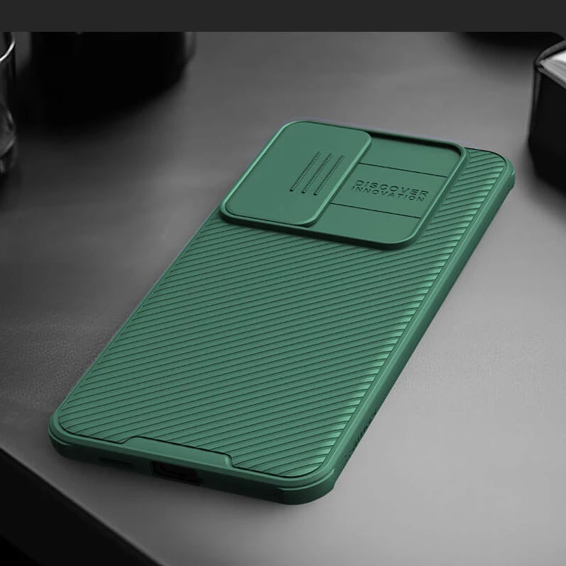 Пластикова накладка Nillkin Pro зі шторкою для камери та магнітом на Samsung Galaxy S24 – Deep Green. Фото 7 з 8