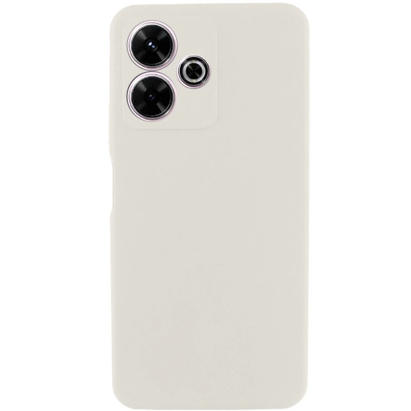 Чехол Silicone Case Lakshmi Premium з закритою камерою на Xiaomi Redmi 13 4G – Белый / White. Фото 1 из 1