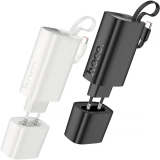 Портативний ЗП Power Bank Hoco J148 Handy PD20W with cable 5000 mAh фото 1 з 1