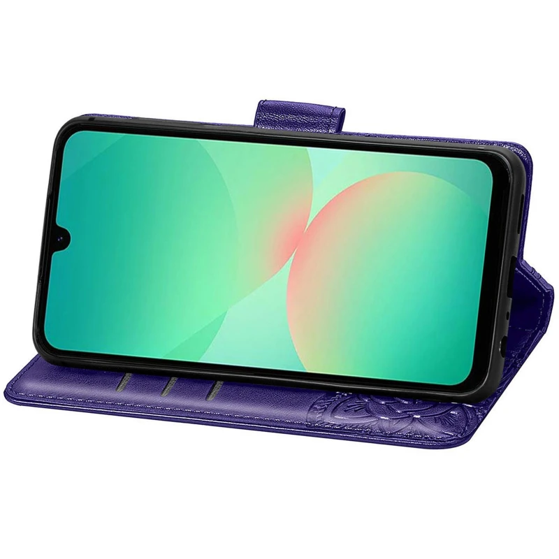 Кожаный чехол-книжка Butterfly Pattern для Samsung Galaxy A37 5G – Purple. Фото 4 из 4