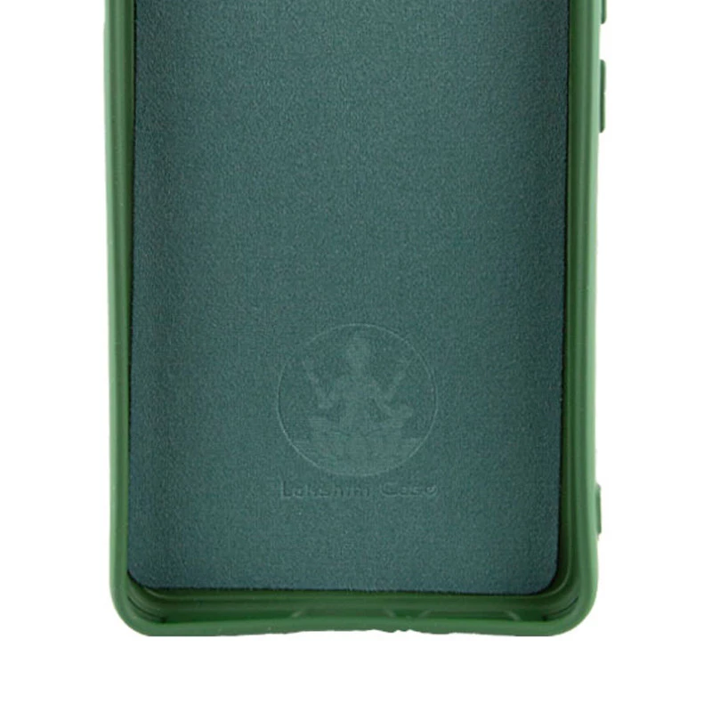 Чохол Silicone Case Lakshmi з закритою камерою на Xiaomi Redmi Note 13 Pro+ – Зелений / Dark green. Фото 4 з 6