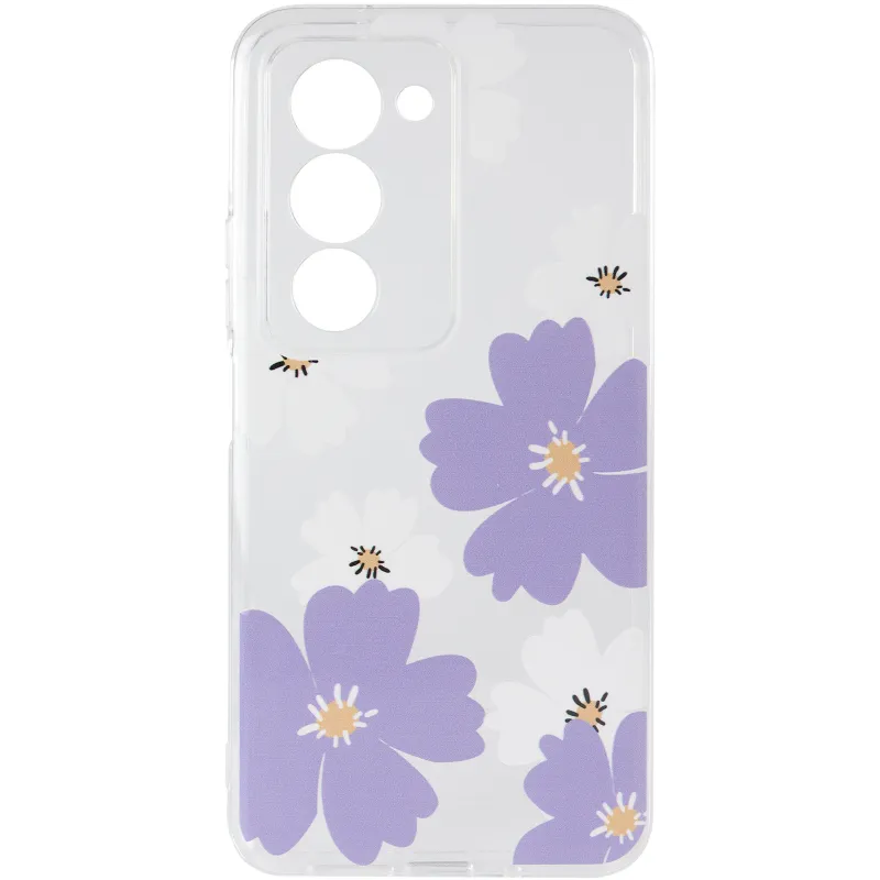 Чехол TPU Clear Joy для Xiaomi Redmi 15 4G (Global) / 5G – Pastel Daisies. Фото 3 из 6