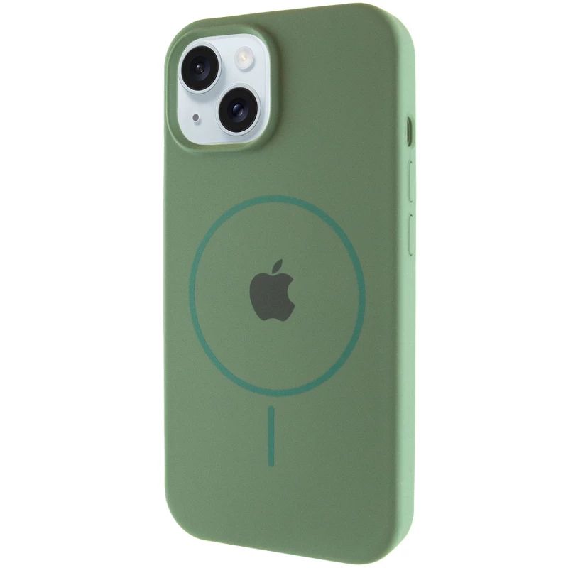 Чохол Silicone Armor Max with MagSafe для Apple iPhone 14 Plus (6.7") – Зелений / Pine green. Фото 2 з 6