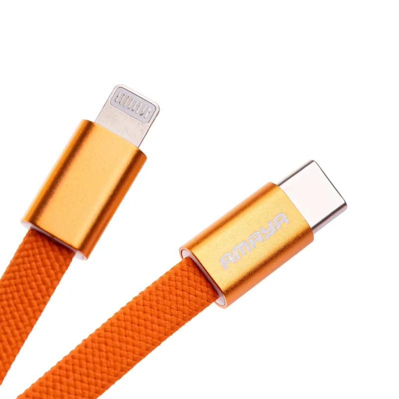Дата кабель Amaya 317CL Type-C to Lightning 27W (1.2m) – Orange. Фото 7 з 7