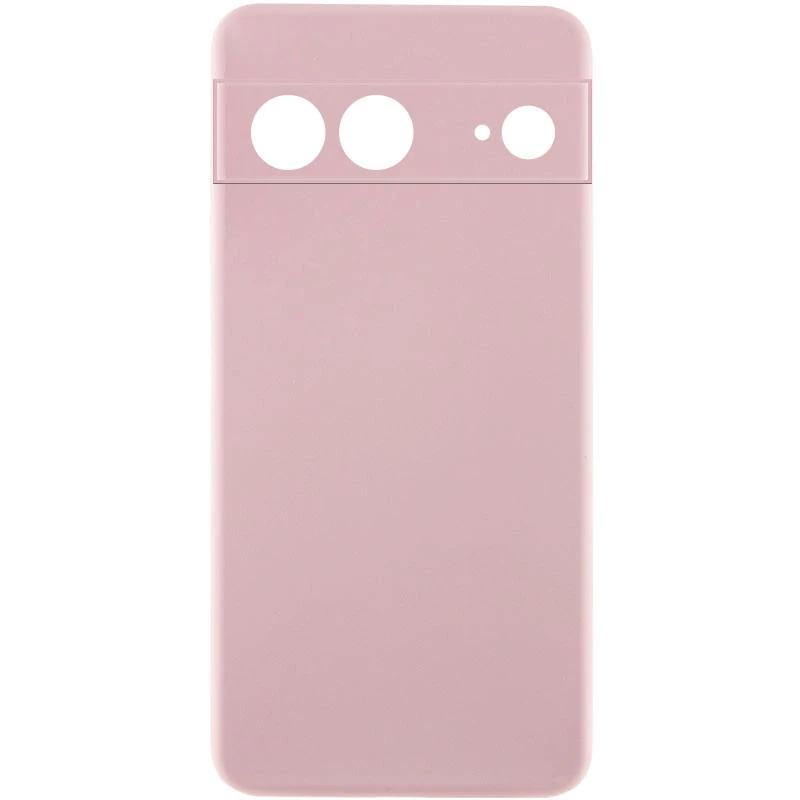 Цветной силиконовый чехол GETMAN с закрытой камерой на Google Pixel 7 – Розовый / Pink Sand. Фото 1 из 2