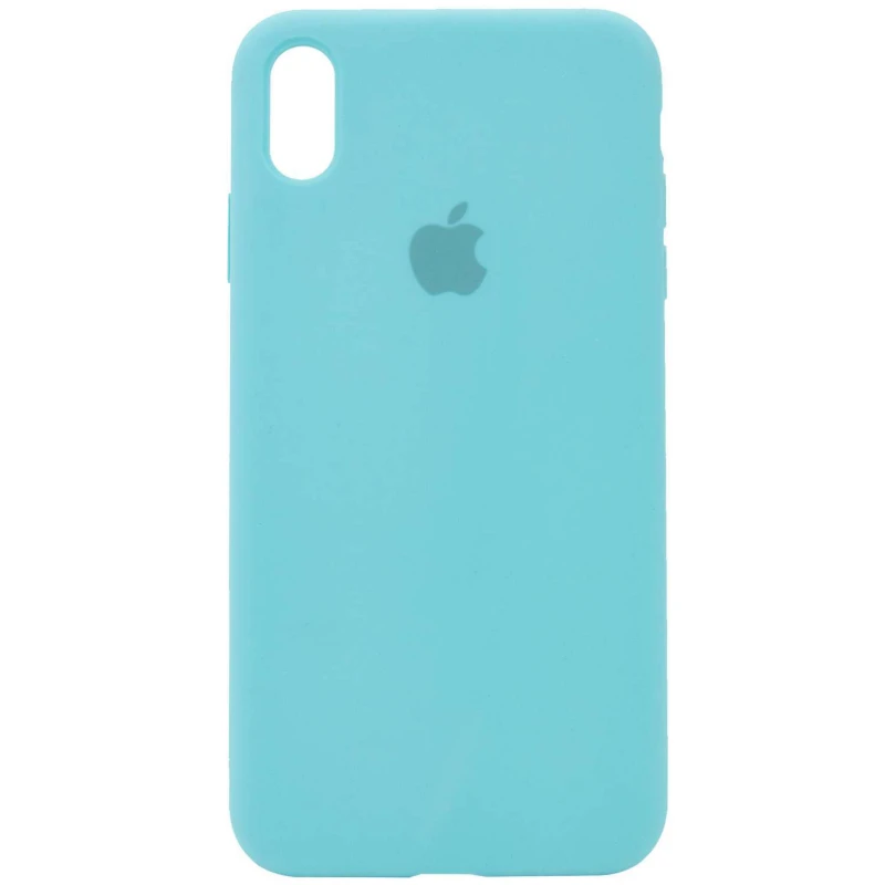 

Чехол Silicone Case с закрытым низом для Apple iPhone XS Max (6.5") (Бирюзовый / Marine Green), Бірюзовий / marine green