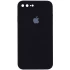 Чехол Silicone Case Square с защитой камеры для Apple iPhone 7 plus / 8 plus – Черный / Black. Фото 1 из 3
