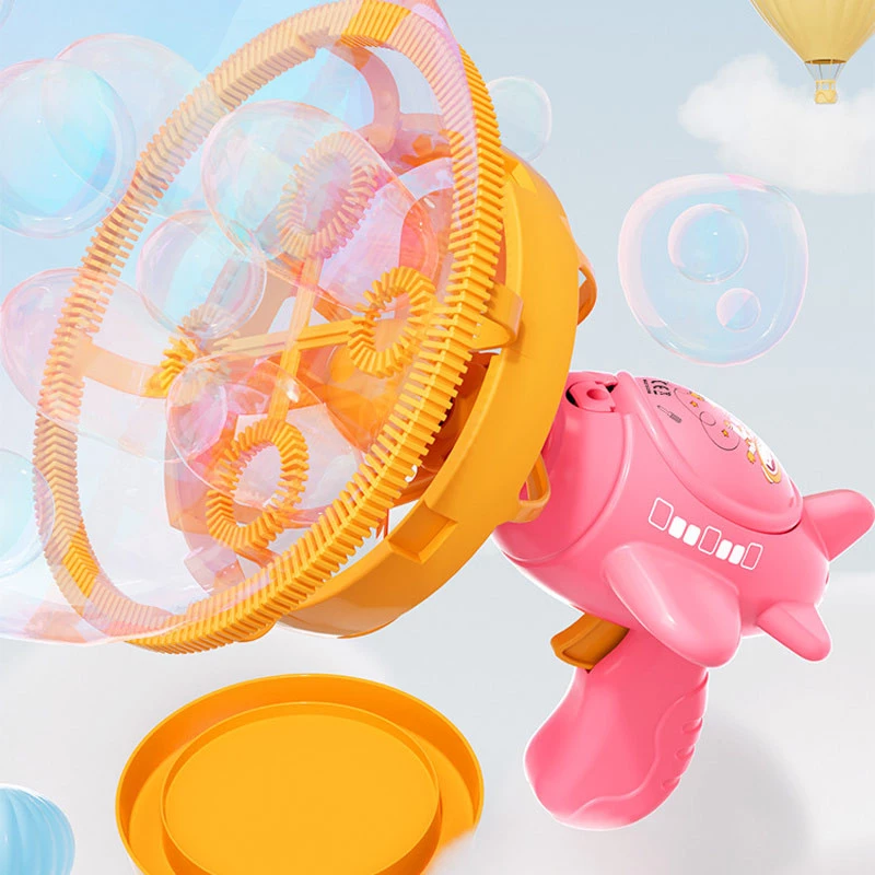 Пістолет для мильних бульбашок H035 Bubble Gun з пропелером 2in1+bottle 250ml – Pink. Фото 2 з 6