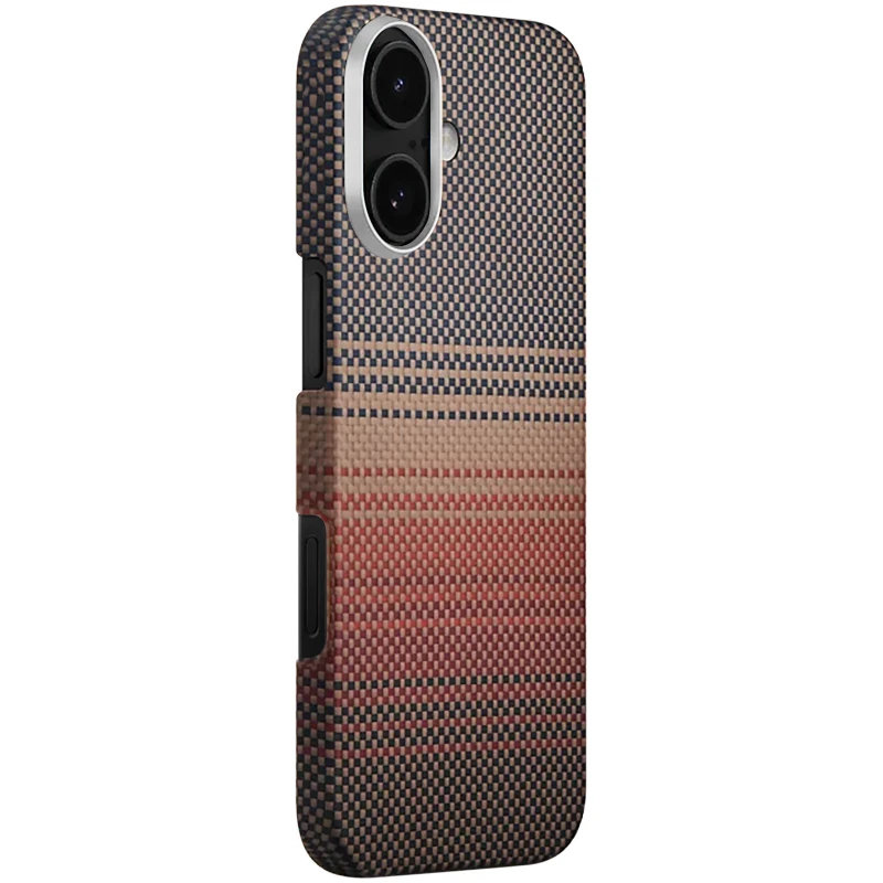 Чехол PC Carbon Protection Slim with MagSafe для Apple iPhone 16 – Red. Фото 1 из 2