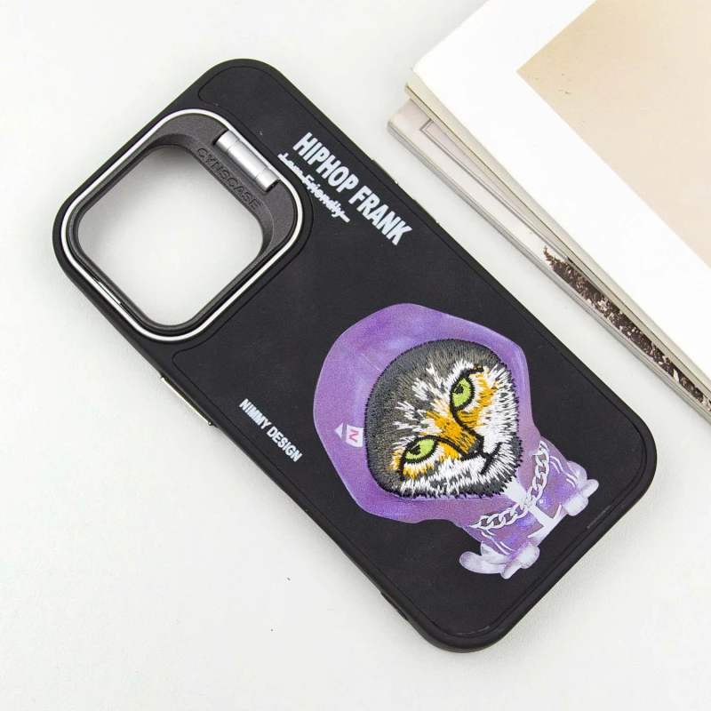 TPU+PC чохол з тваринами для Apple iPhone 15 Pro (6.1") – Black Cat. Фото 4 з 7