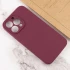 Чехол с защитой камеры Silicone Case для Apple iPhone 18 – Бордовый / Plum. Фото 3 из 3