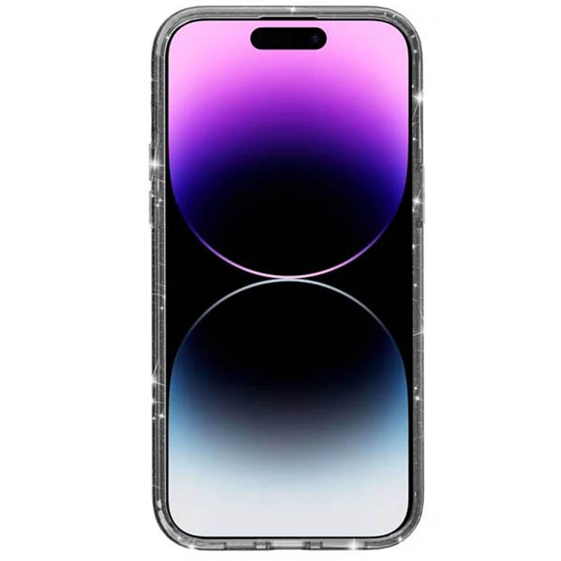 Чехол с блестками и MagSafe на Apple iPhone 16 – Black+Glitter. Фото 2 из 5