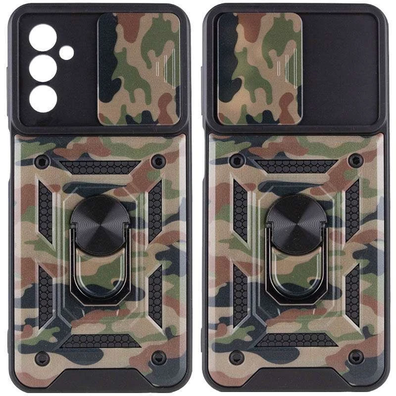 

Ударостійкий чохол камуфляж Serge Ring зi шторкою на камеру на Samsung Galaxy A04s (Коричневий / Army Brown)