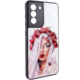 Стеклянный чехол Prisma Ladies на Samsung Galaxy S21 FE — Ukrainian Girl