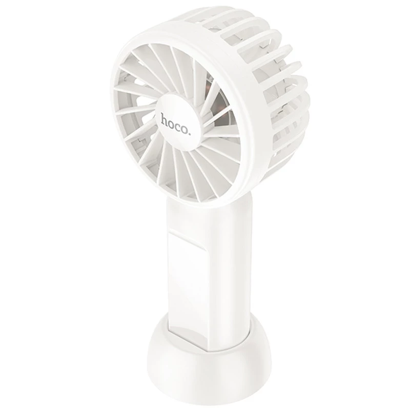 Портативний вентилятор Hoco HX60 Nimble portable handheld fan 1200 mAh – White. Фото 2 з 8