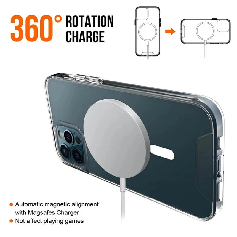 Чехол TPU Space Case with Magnetic Fit для Apple iPhone 16 Pro Max – Прозрачный. Фото 4 из 6