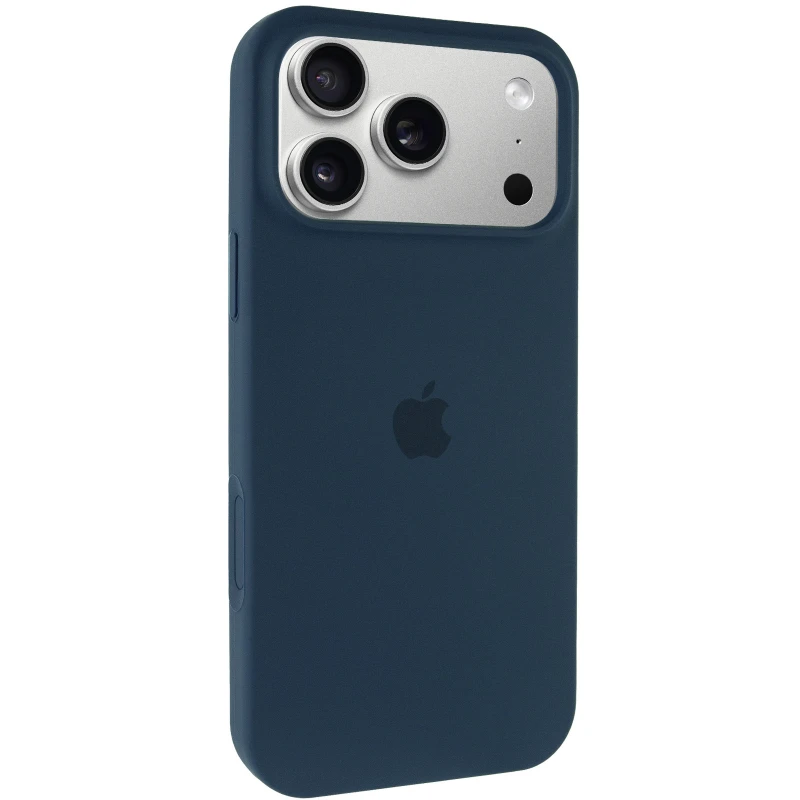 Чохол Silicone Case з закритим низом на Apple iPhone 17 Pro (6.3") – Синій / Deep navy. Фото 2 з 6