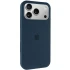 Чохол Silicone Case з закритим низом на Apple iPhone 17 Pro Max (6.9") – Синій / Deep navy. Фото 2 з 6