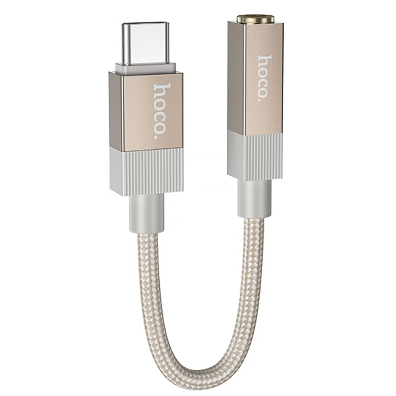 Переходник Hoco UPA32C Type-C to 3.5mm – Gold. Фото 1 из 4