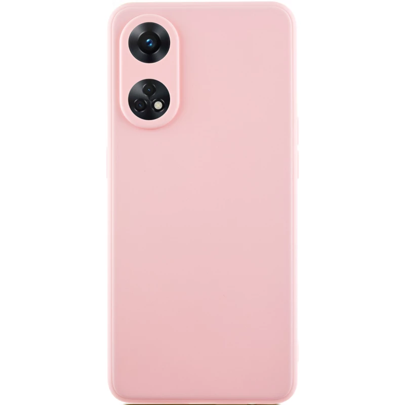 Цветной силиконовый чехол с защитой камеры для Oppo Reno 8T 4G – Розовый / Pink Sand. Фото 2 из 10