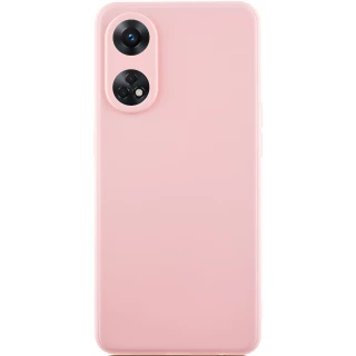 Цветной силиконовый чехол с защитой камеры для Oppo Reno 8T 4G — Розовый / Pink Sand