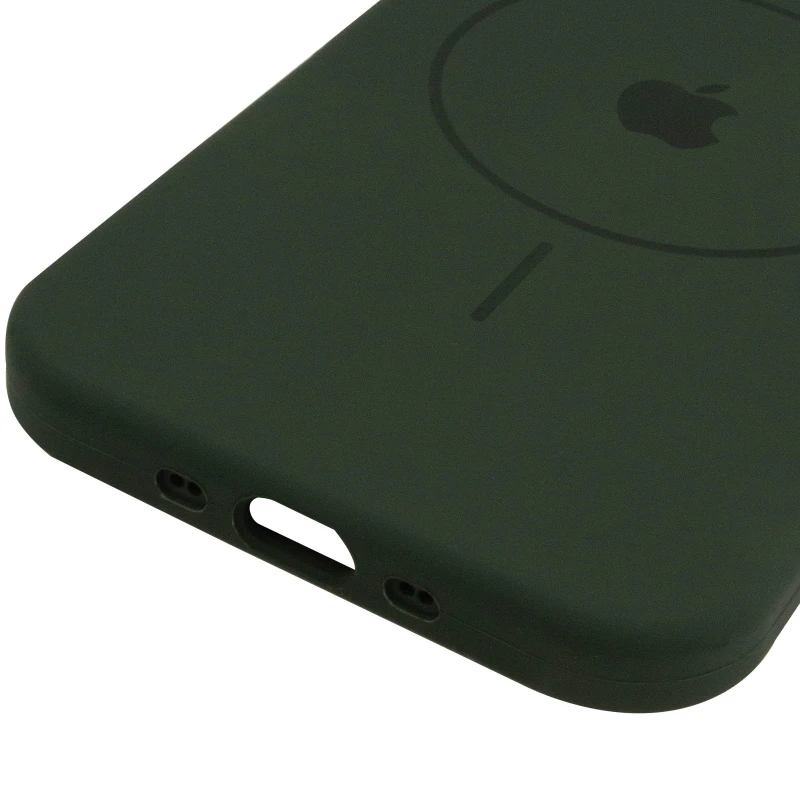 Чохол Silicone Case Full Protective (AA) V2 with MagSafe для Apple iPhone 17 (6.3") – Зелений / Cyprus Green. Фото 10 з 11