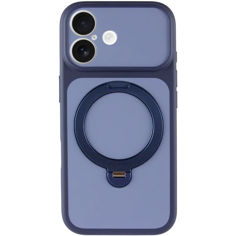 Чехол Ummi Full Camera with Magnetic Fit HQ Ring для Apple iPhone 17 (6.3") – Синий / Navy Blue. Фото 3 из 8