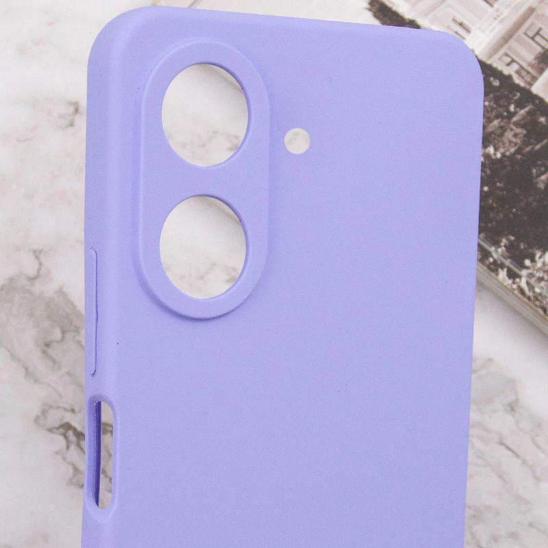 Цветной силиконовый чехол GETMAN для Xiaomi Poco C65 – Сиреневый / Dasheen. Фото 11 из 11